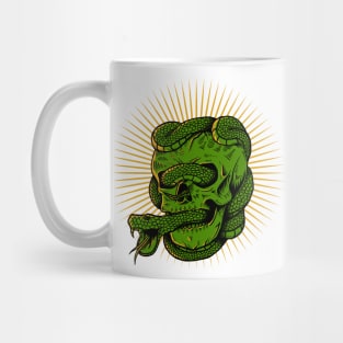 Green skull snake Mug